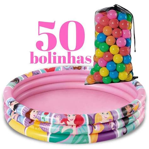 Piscina De Bolinhas Infantil Menina Princesas Disney Litros Mor