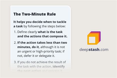 The Two Minute Rule Deepstash