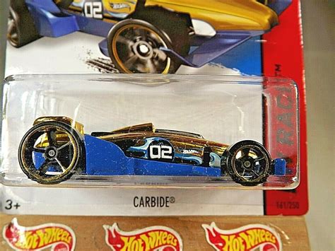 2015 Hot Wheels 161 HW Race Super Chromes CARBIDE Gold Blue Variant WBlk OH5 Sp Contemporary