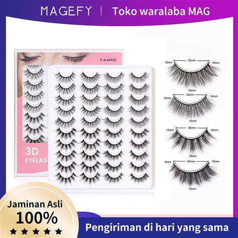 Jual MAGEFY6008 20 Pasang Bulu Mata Eyelash Extension Bulu Mata Palsu