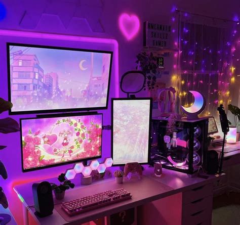 gamer girl setup in 2024 | Video game room design, Gamer room decor ...