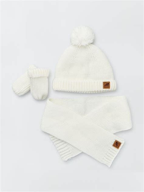 Conjunto Gorro Manoplas Bufanda Piezas Blanco Kiabi