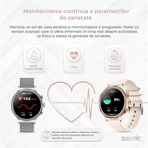 Ceas Smartwatch Si Bratara Fitness In Zennic Infinity