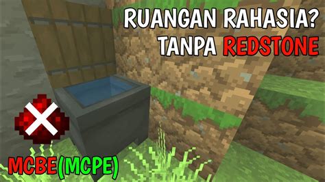 CARA MEMBUAT RUANGAN RAHASIA DI MINECRAFT MCBE MCPE TANPA REDSTONE