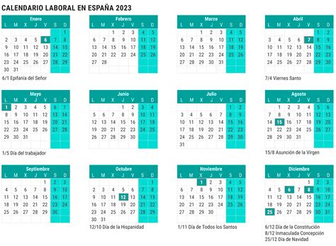 Calendario Laboral 2023 en España