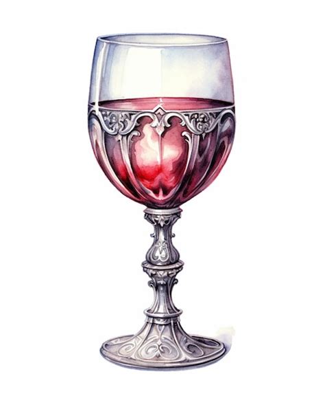 Premium Ai Image There Is A Drawing Of A Wine Glass With A Heart In It Generative Ai