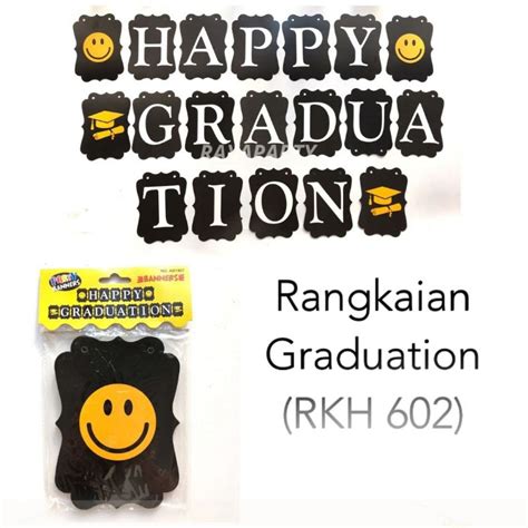 Jual Tulisan Happy Graduation Banner Happy Graduation Rangkaian