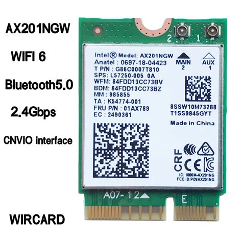 Wi Fi 6 Intel AX201 BT 5 0 Dual Band 2 4G 5G Wireless NGFF CNVi Wifi