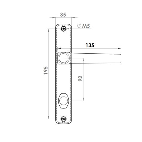 Door Handle Al Zero Balcony Type Gold Finish Windoform