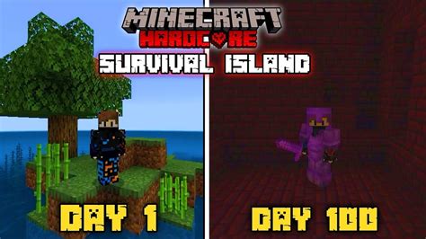 I Survived Days On A Survival Island In Minecraft Hardcore Youtube