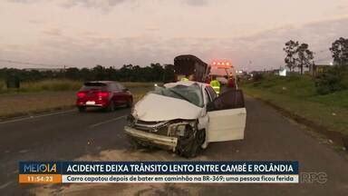 Meio Dia Paraná Londrina Acidente deixa trânsito lento na BR 369