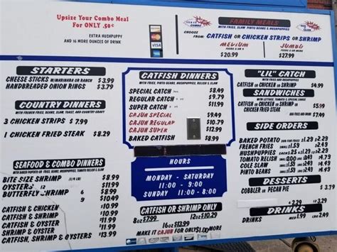 Menu At Catfish King Fast Food Tyler