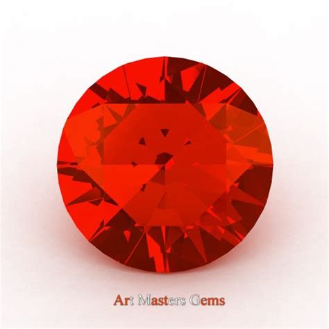 Art Masters Gems Calibrated 1 0 Ct Round Padparadscha Sapphire Created