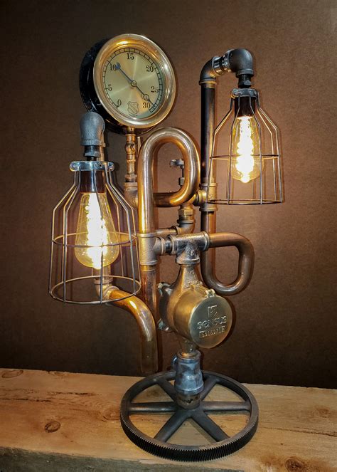 Steampunk Vintage Industrial Lamp #142 Table Lamp - Desk Lamp - Lamp ...