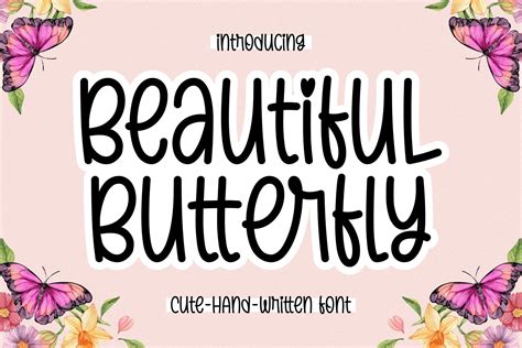 Beautiful Butterfly Font By Keithzo Ntypes Creative Fabrica