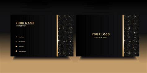 Modern Luxury Business Card Print Template Design Black Gold Vector 25458717 Vector Art At Vecteezy