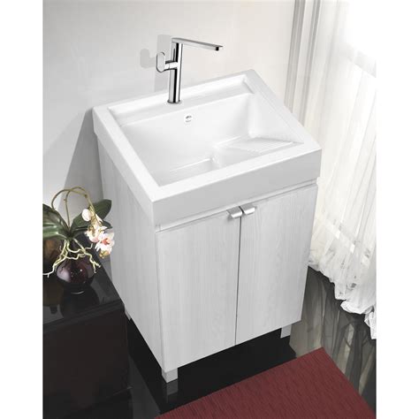 Mobile Lavanderia Con Lavabo Incluso Exe Olmo Perla L X P X H