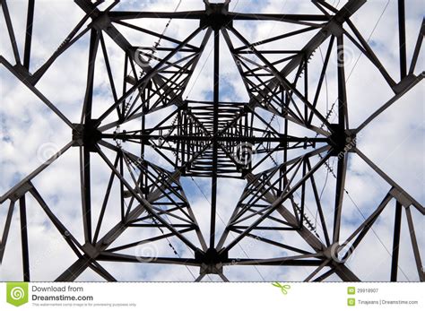 Iron Electric Pole In The Sky Stock Image Image Of Background Wire