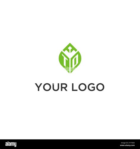 TO Monogram With Leaf Logo Design Ideas Creative Initial Letter Logo