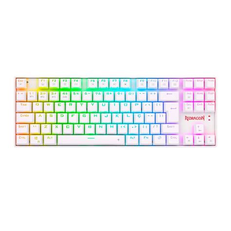 Teclado Mecanico Redragon Kumara Wireless Rgb Switch Azul Branco