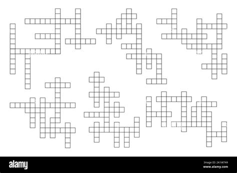 Crossword Game Grid Puzzle Template Vector Oxes Layout Crossword