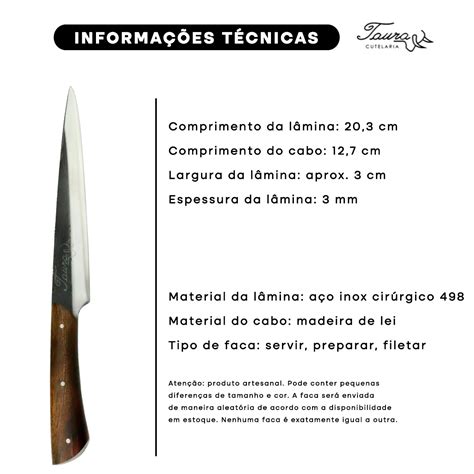 Faca Taura Gaúcha Artesanal Para Churrasco Língua de Chimango Brut