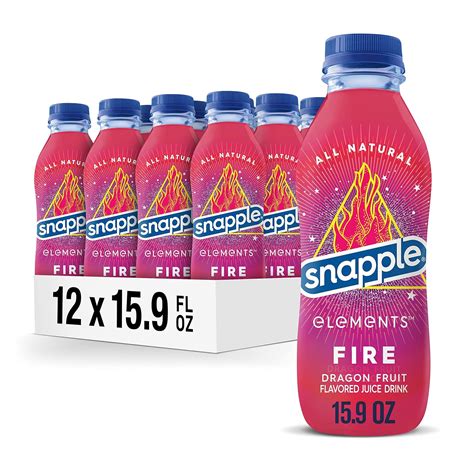 Snapple Elements Fire Dragonfruit Juice Drink 159 Fl Oz