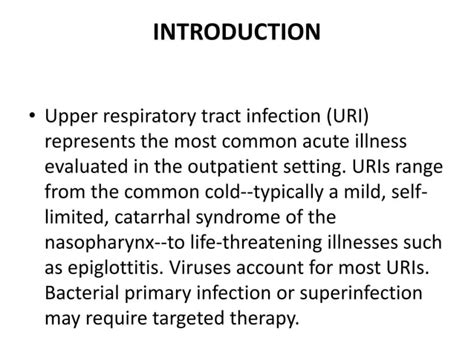 Upper Respiratory Tract Infections Ppt Ppt