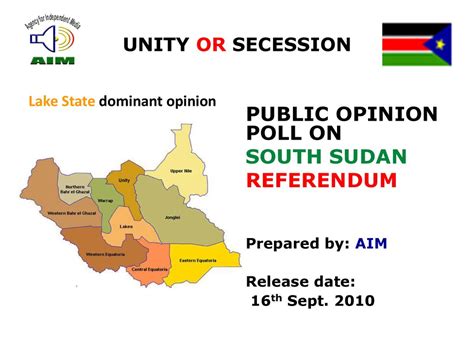 Public Opinion Poll On South Sudan Referendum Unity Or Secession Ppt Download