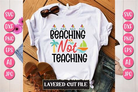 Beaching Not Teaching Svg Cut File Graphic By Smmedia Creative Fabrica