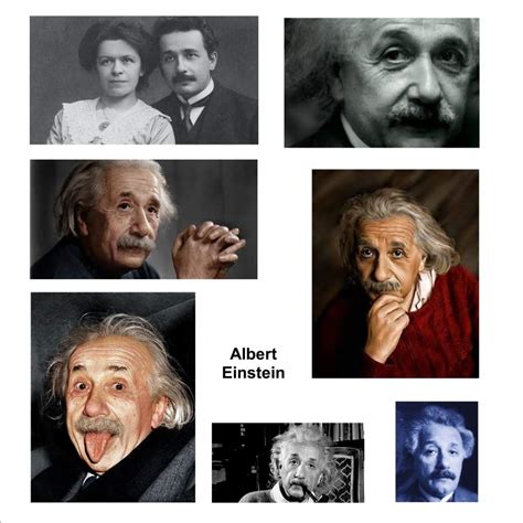 Solve The Many Faces Of Albert Einstein Jigsaw Puzzle Online With Pieces