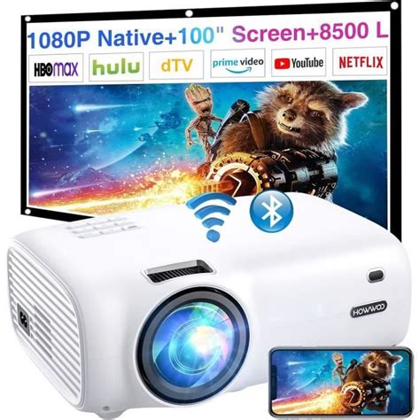 Vid Oprojecteur Wifi Bluetooth Lum Mini Projecteur Full Hd P