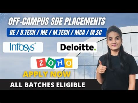 Infosys Zoho Deloitte Job Vacancy Any Graduate Fresher