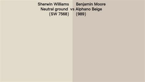 Sherwin Williams Neutral Ground SW 7568 Vs Benjamin Moore Alphano