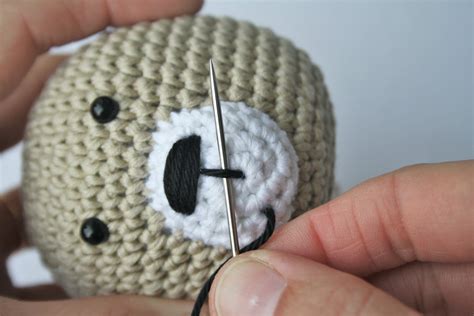 How to stitch teddy bear nose | amigurumi and crochet tutorials | lilleliis