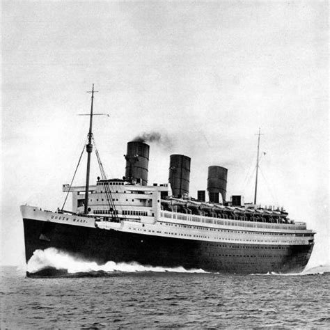 Photograph Of The Rms Queen Mary On Sea Trials Prior To Her