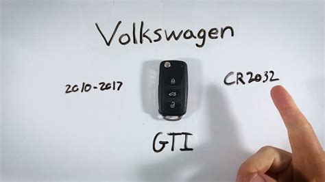 Volkswagen GTI Key Fob Battery Replacement 2010 2017 YouTube