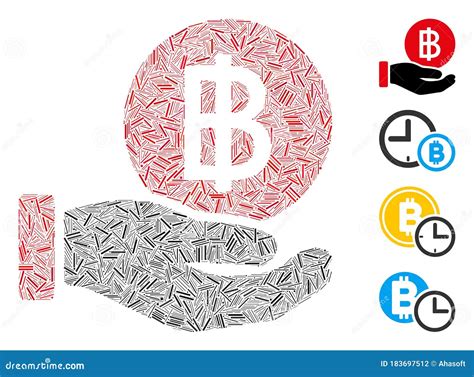 Hatch Thai Baht Coin Payment Icon Vector Collage Stock Illustration