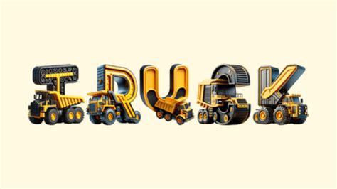 Superoe Truck 3d Alphabet Font Generador De Efectos De Texto