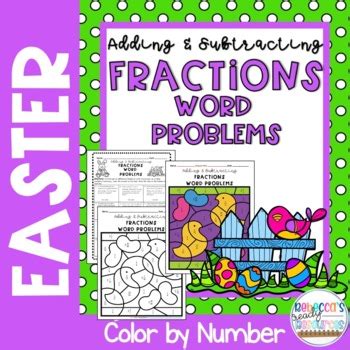 Easter Fractions Color By Number TPT