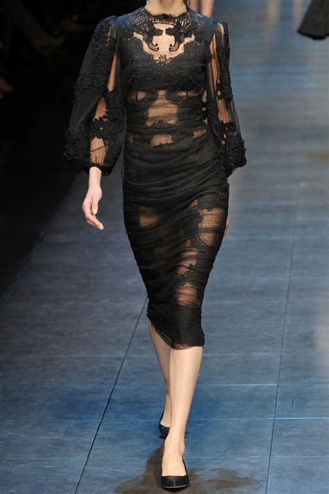 Lyst Dolce And Gabbana Ruched Lace And Tulle Dress In Black