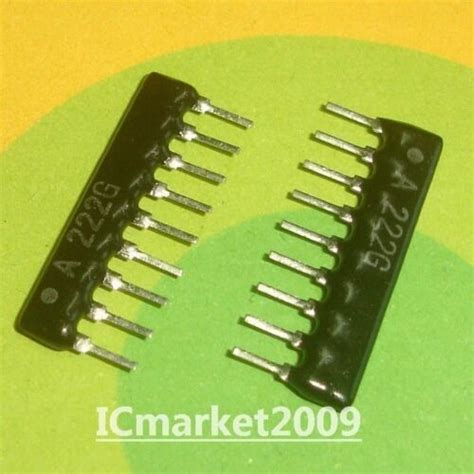 200PCS A09 222G A222G 2 2K Ohm 2K2 2 2KR 8 Commoned Resistor Network