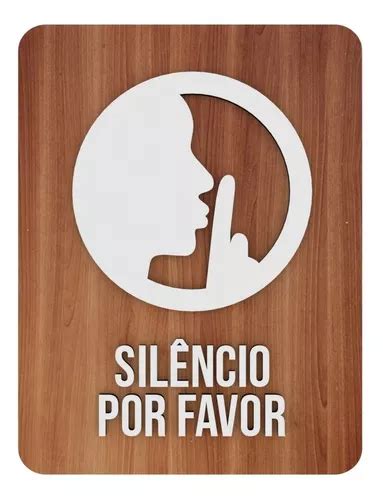 Placa Sinalização Silencio Por Favor Clinica Consultório