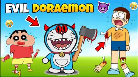 Doraemon Become Evil And Kill Nobita And Shinchan Shinchan And