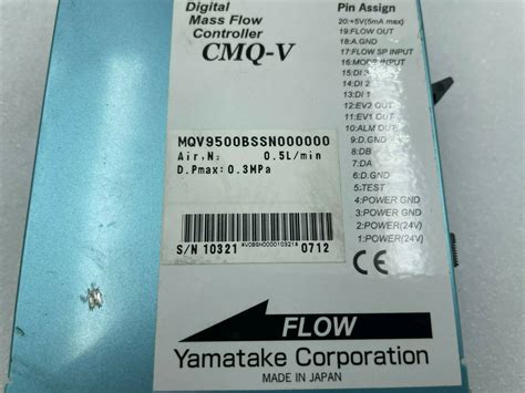 Yamatake Corporation Cmq V Mqv Bssn Mass Flow Controller L