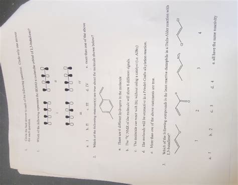 Solved Circle The Best Answer To Each Of The Fullowing Questions