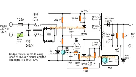 Diy Smps Circuit Diagram - Wiring Diagram