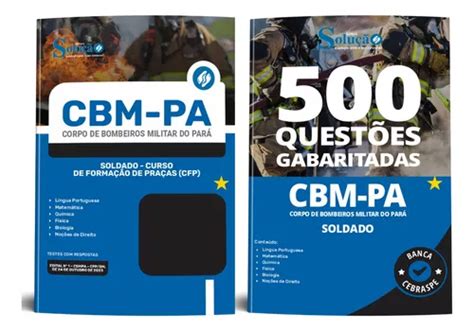 Kit Apostila Caderno De Questões Gabaritadas Cbm pa 2023 Corpo De