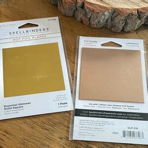 Essential Glimmer Solid Square Hot Foil Plates Spellbinders GLP Etsy