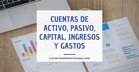 Cuentas De Activo Pasivo Capital Ingresos Y Gastos Contador